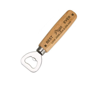 Best Dad/Grandpa Ever-Personalized Wooden Bottle Opener