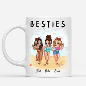 Personalized Summer Beach Girls Besties Sisters Mug