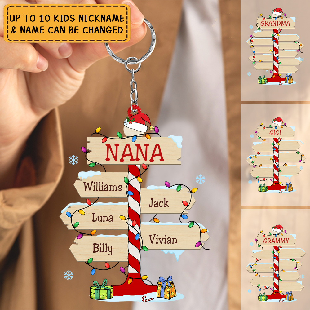 Personalized Gift For Grandma Christmas Acrylic Keychain