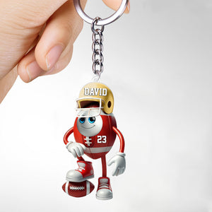 Personalized Gifts For American Football Lover Keychain