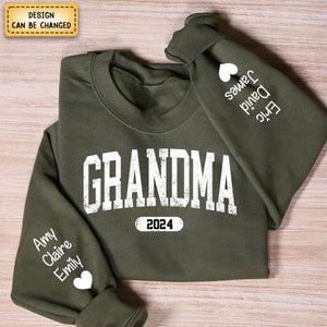 Personalized Yaya Est with Grandkid Names Sweatshirt