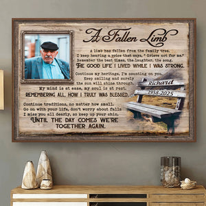 Personalized Memorial Picture Poster with Memorial Poems, In Memory of Canvas