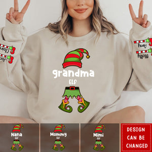 Personalized Nana Elf - Happy Christmas Sweatshirt