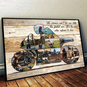 Personalized Motorcycle Photo Collage Poster - Gift For Motorcycle Rider