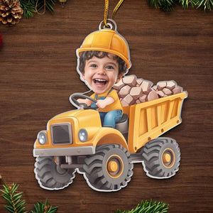 Professional Plane, Truck&Car Driver Kids Personalized  Photo Christmas Acrylic Ornament