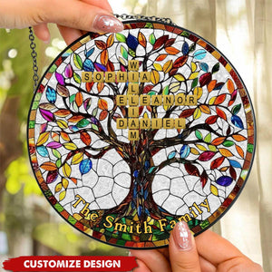 Gifts For Family - Family Tree - Personalized Window Hanging Suncatcher Ornament