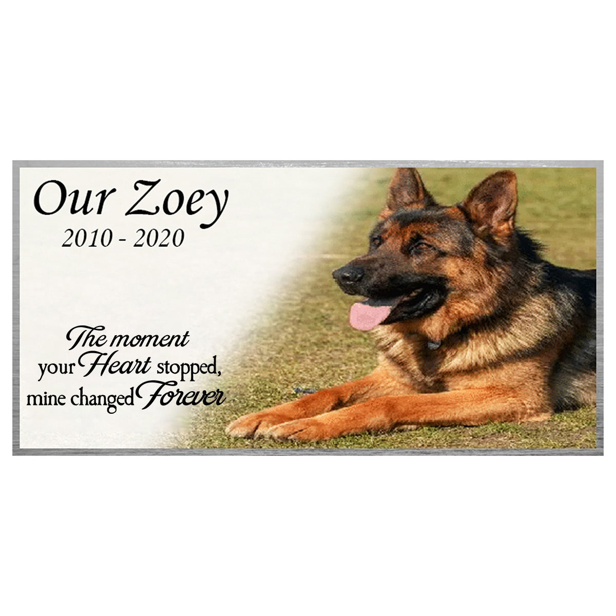 Pet Memorial Plaque, Personalized Photo Commemorative Urn Plaque