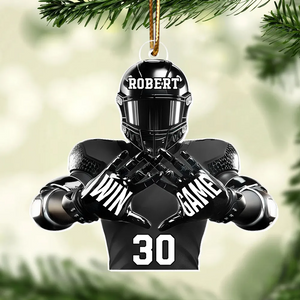 Personalized Christmas Acrylic Ornament Football Player Football For Life