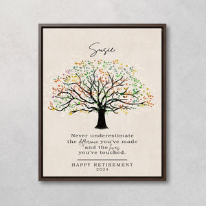 Personalized Happy Retirement Gift Canvas Poster,Gift For Coworker,Nurse Retirement