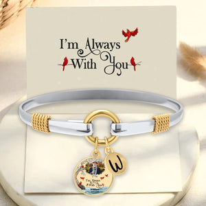 Custom Photo Memorial Cardinal Personalized Two-Tone Bracelet