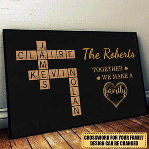 Personalized Poster-Family Whole Lot Of Love Crossword Puzzle Art - Captured In A Moment