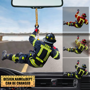 Personalized Firefighter Christmas-Two Sided Car Ornament