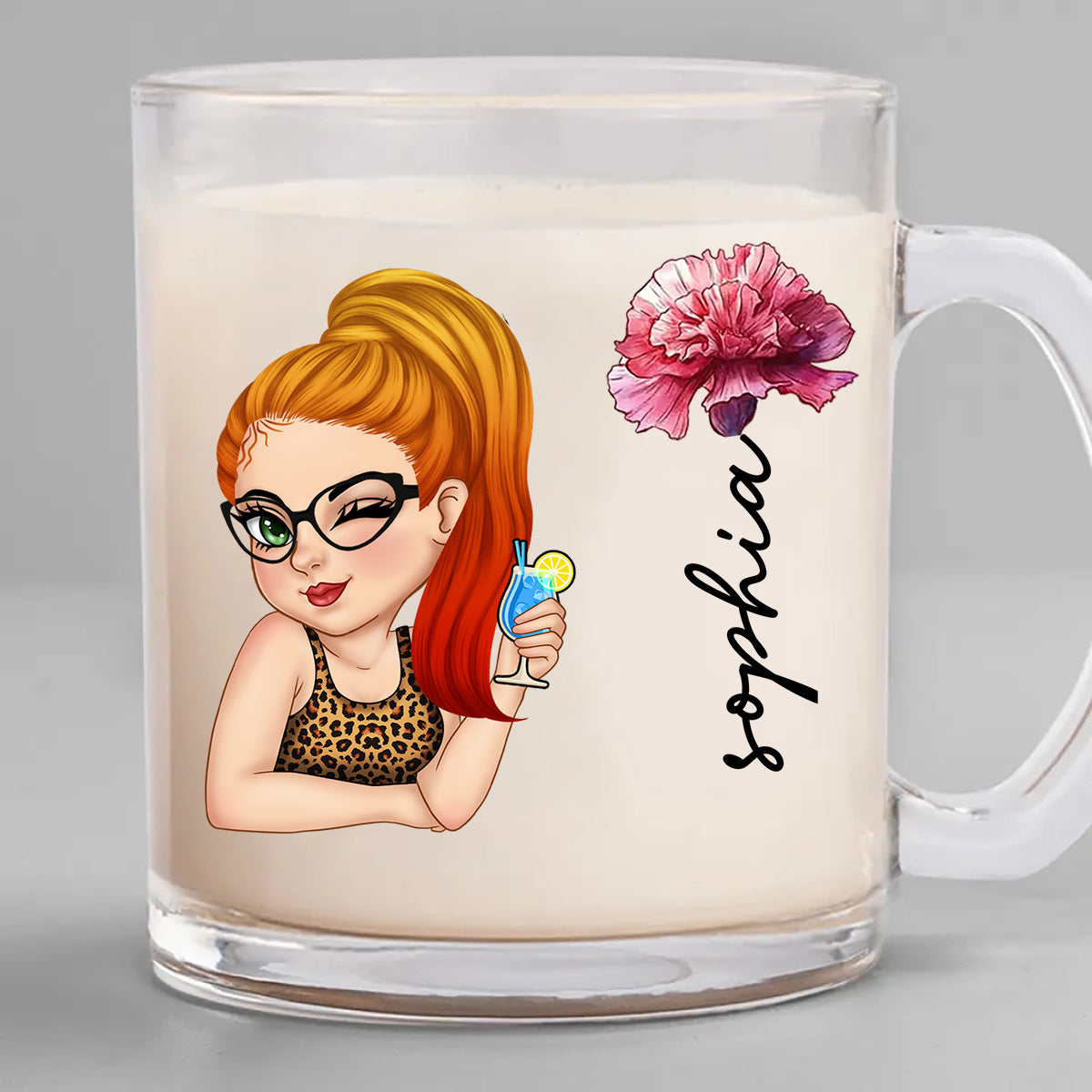 Personalized Birth Month Glass Mug