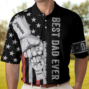 Personalized Best Dad Ever Polo Shirt