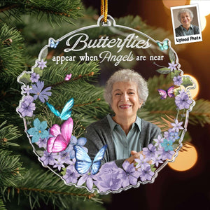 Butterflies Appear When Angels Are Near Personalized Acrylic Ornament