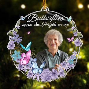 Butterflies Appear When Angels Are Near Personalized Acrylic Ornament