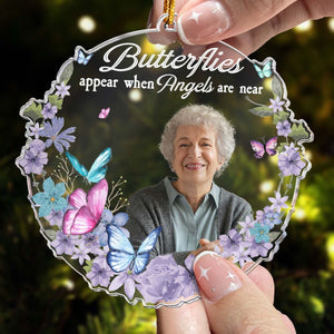 Butterflies Appear When Angels Are Near Personalized Acrylic Ornament