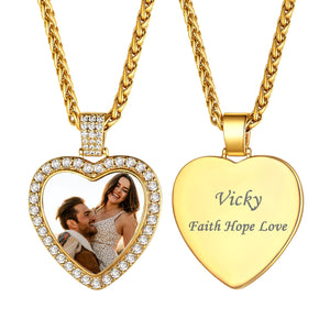 Personalized Engraving Photo Pendant Necklace