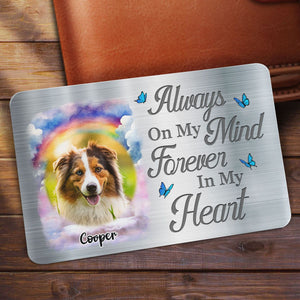 You Left Paw Prints On My Heart Memorial Personalized Pet Wallet Card