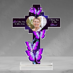 In My Heart Forever - Personalized Custom Acrylic Plaque With Base