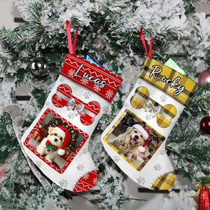 Personalized Photo Cute Dog Christmas Stocking