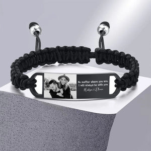 No Matter Where You Are I Will Always With You Personalized Couple Bracelet