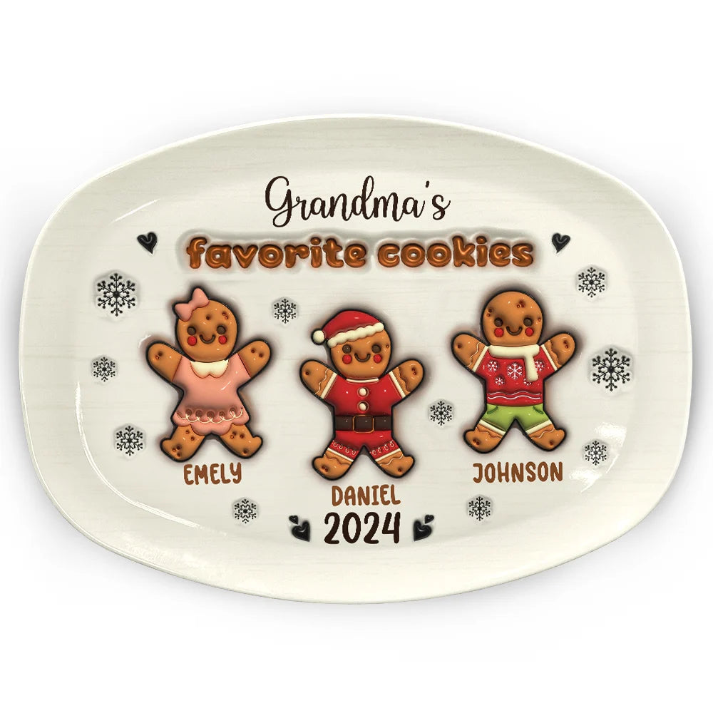 Grandma Favorite Cookies Personalized Platter