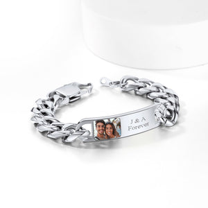 Personalized Name Picture Bracelets For Men