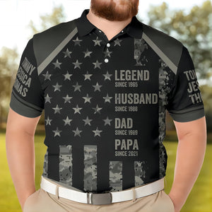 Personalized Polo Shirt - Legend, Husband, Dad, Papa