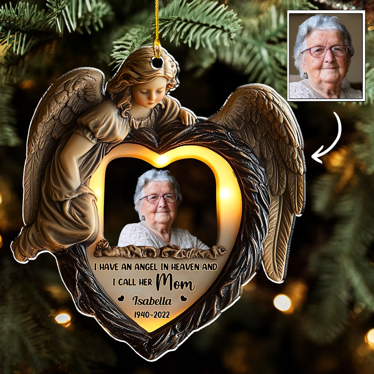 I Have Angels In Heaven Personalized Acrylic Ornament