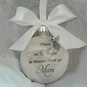 I Have An Angel In Heaven - Christmas Ornaments Feather Ball, Memorial Ornament