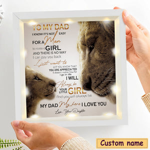 Personalized Light Shadow Box-You Will Always Be My Dad My Hero