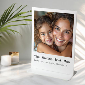 Personalized Photo Print Plaque With Custom Message