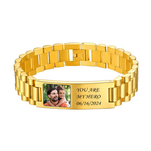 Personalized Name Picture Bracelets For Men