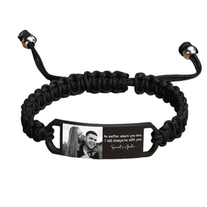 No Matter Where You Are I Will Always With You Personalized Couple Bracelet