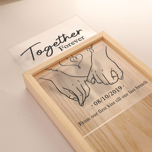 Together Forever From Our First Kiss Till Our Last Breath - Couple Personalized Frame Light Box