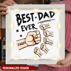 Personalized Light Shadow Box-The Best Dad Ever