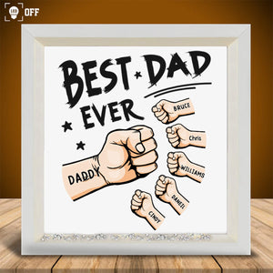 Personalized Light Shadow Box-The Best Dad Ever