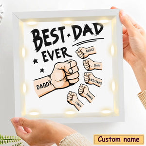 Personalized Light Shadow Box-The Best Dad Ever