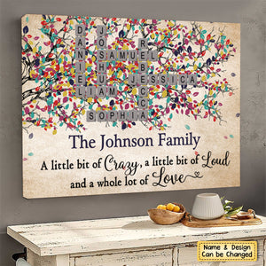 Together Is Our Favorite Place To Be Family Tree - Family Gift - Personalized Crossword Poster