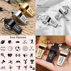 Personalized Stainless Coach Whistle