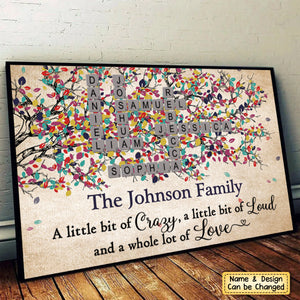 Together Is Our Favorite Place To Be Family Tree - Family Gift - Personalized Crossword Poster