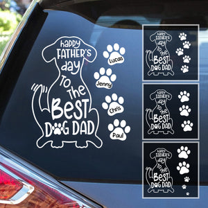 Personalized Dog Dad Decal - Happy Father Day To The Best Dog Dad