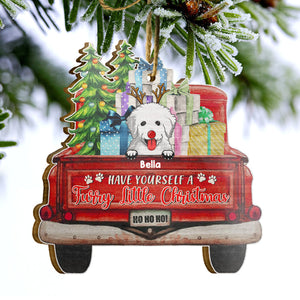 Have Yourself A Furry Little Christmas - Custom Shaped Wooden Ornament - Dog Lover, Cat Lover Gift