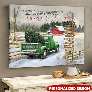 Family Farm - Personalized Family Christmas Truck Poster