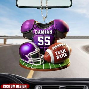 Football Jersey Uniform Personalized Acrylic Ornament, Christmas Gift For Football Lovers