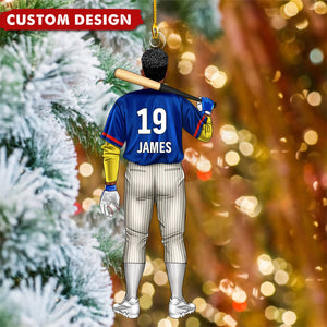 Christmas Gift For Baseball Batter - Custom Ornament