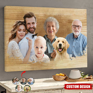 Add Deceased Love One To Photo, Custom Combine Photos Canvas