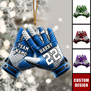 Football Gloves Football For Life Personalized Acrylic Ornament