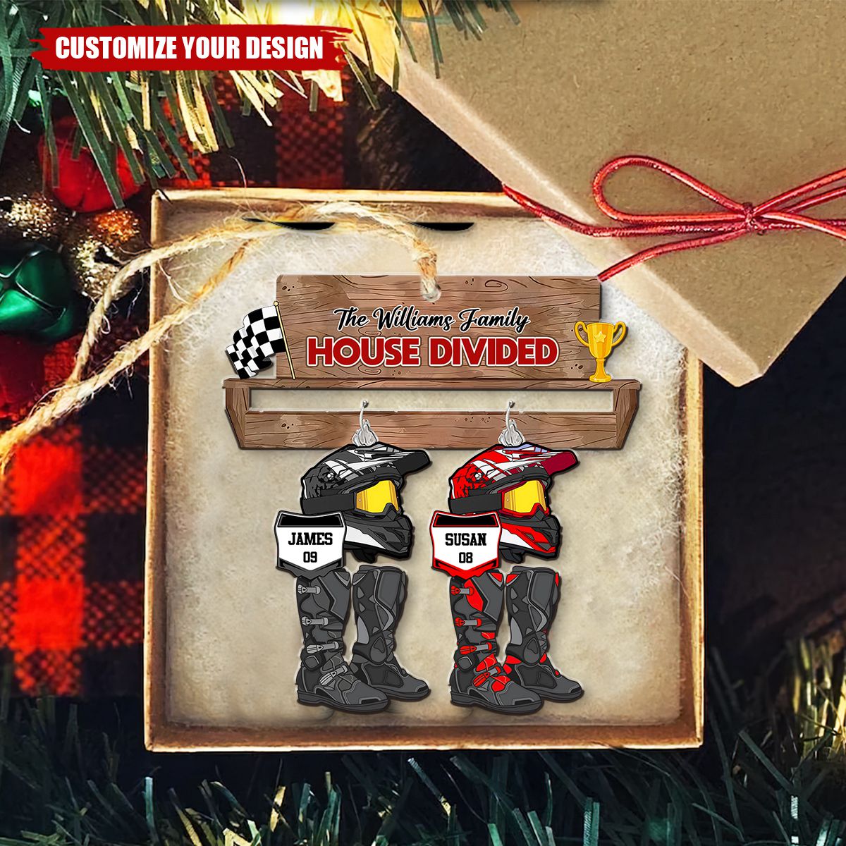 Perfect Gift For Motorcross Family - Personalized Christmas Ornament